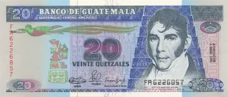 Guatemala 20 Quetzales, 1992 image
