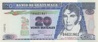 Guatemala 20 Quetzales, 1992 image