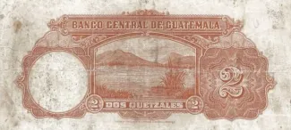 Guatemala 2 Quetzales, 1927-1928 reverse