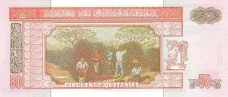 Guatemala 50 Quetzales, 2001 reverse