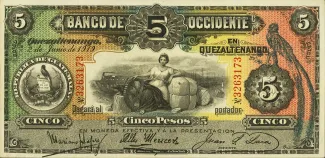 Guatemala 5 Pesos, 1919 image