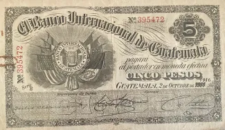 Guatemala 5 Pesos, 1916 image