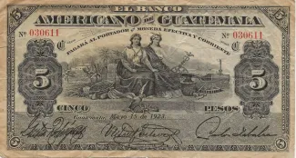 Guatemala 5 Pesos, 1923 image