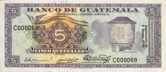 Guatemala 5 Quetzales, 1959 image
