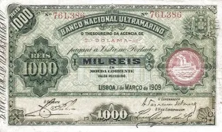 Guinea-Bissau 1.000 Réis, 1909