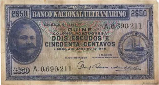 Guinea-Bissau 2.5 Escudos, 1945 image