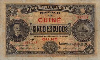 Guinea-Bissau 5 Escudos, 1921 image
