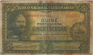 Guinea-Bissau 5 Escudos, 1944 image