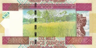 Guinea 10.000 Francs, 2012 reverse