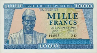 Guinea 1.000 Francs, 1958 obverse