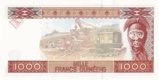 Guinea 1.000 Francs, 1998 reverse