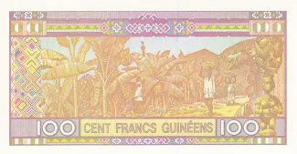 Guinea 100 Francs, 2015 reverse