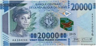 Guinea 20.000 Francs, 2015 obverse