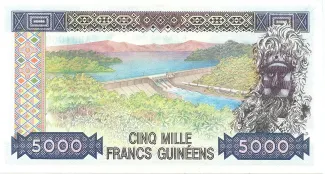 Guinea 5.000 Francs, 1985 reverse