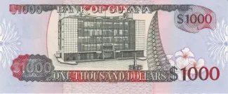 Guyana 1.000 Dollars, 2000-2005 reverse