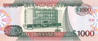 Guyana 1.000 Dollars, 2005-2009 reverse