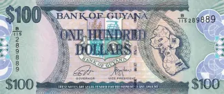 Guyana 100 Dollars, 2022 image