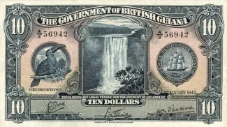 Guyana 10 Dollars, 1942 image
