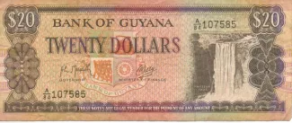Guyana 20 Dollars, 1993 image