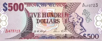 Guyana 500 Dollars, 2002 image