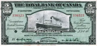 Guyana 5 Dollars, 1920 image