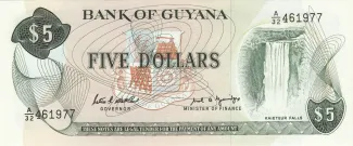 Guyana 5 Dollars, 1992 image