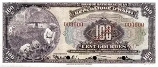 Haiti 100 Gourdes, 1925-1932 obverse