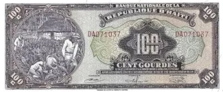 Haiti 100 Gourdes, 1967 obverse