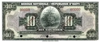 Haiti 10 Gourdes, 1925-1932 obverse