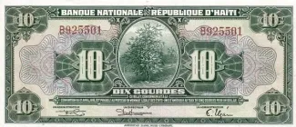 Haiti 10 Gourdes, 1946-1950 obverse