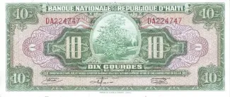 Haiti 10 Gourdes, 1967 obverse
