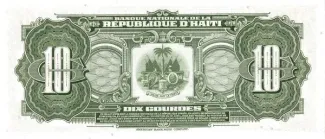 Haiti 10 Gourdes, 1971 reverse
