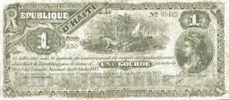Haiti 1 Gourde, 1883 obverse
