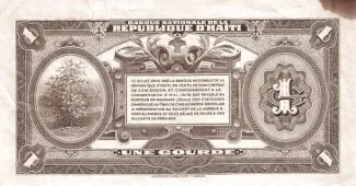 Haiti 1 Gourde, 1920-1924 reverse