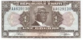 Haiti 1 Gourde, 1980-1982 obverse