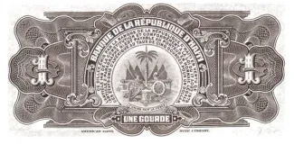Haiti 1 Gourde, 1980-1982 reverse