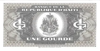 Haiti 1 Gourde, 1986-1988 reverse