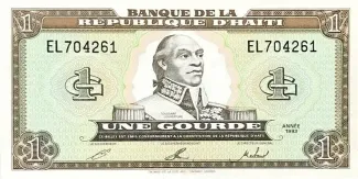 Haiti 1 Gourde, 1992-1993 obverse