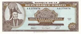 Haiti 250 Gourdes, 1994 obverse