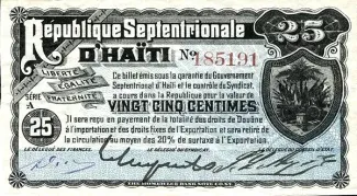 Haiti 25 Centimes, 1888 obverse