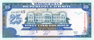 Haiti 25 Gourdes, 2000-2021 obverse