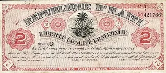 Haiti 2 Gourdes, 1916 obverse