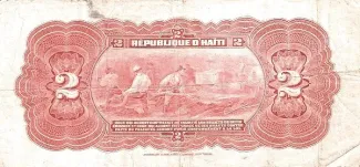 Haiti 2 Gourdes, 1919 reverse