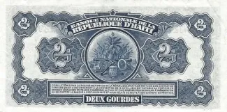 Haiti 2 Gourdes, 1950 reverse