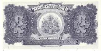 Haiti 2 Gourdes, 1968 reverse