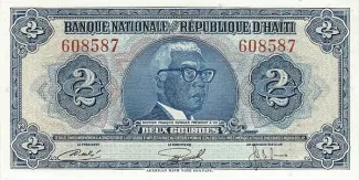 Haiti 2 Gourdes, 1973 obverse