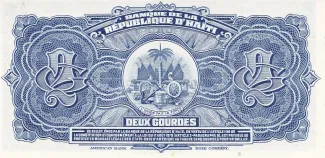 Haiti 2 Gourdes, 1980-1982 reverse