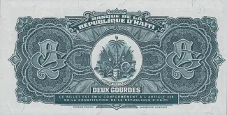 Haiti 2 Gourdes, 1990 reverse