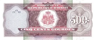 Haiti 500 Gourdes, 2000-2003 reverse