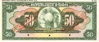 Haiti 50 Gourdes, 1950 obverse